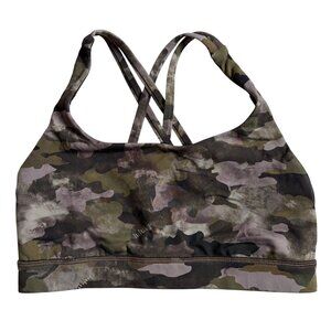 Lululemon Energy Adjustable Bra (Heritage Camo Wash Juniper Green Multi) - 6